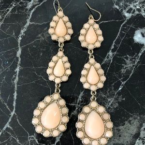 Peach tiered earrings